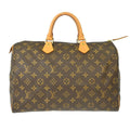 Louis Vuitton Speedy Handbag Monogram Canvas Brown Canvas Handbag ( )