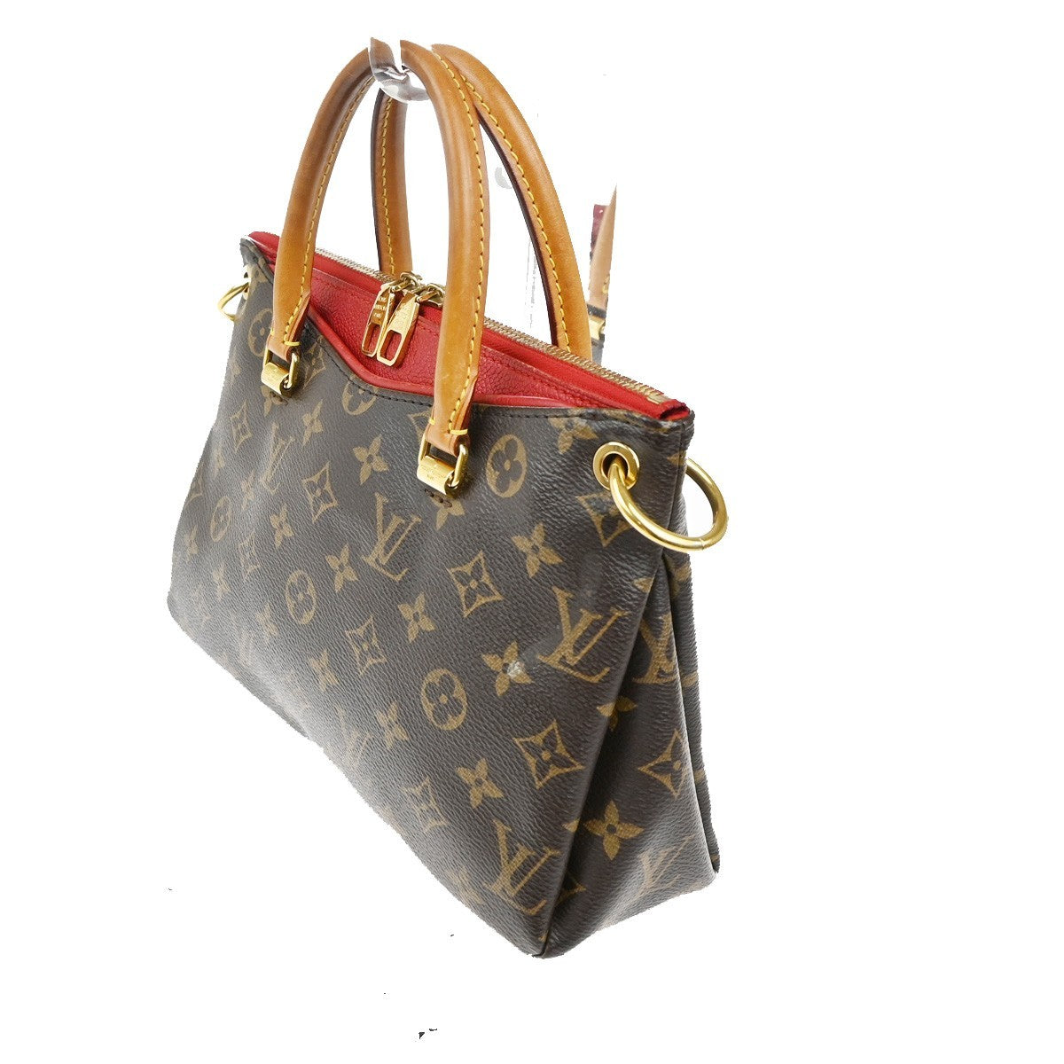 Louis Vuitton Pallas Tote Monogram Canvas With Leather Brown Canvas Handbag (Authentic  )