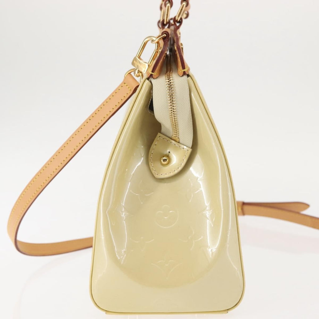 Louis Vuitton Brea Handbag Monogram Vernis Beige Patent_Leather Bag (Authentic  )