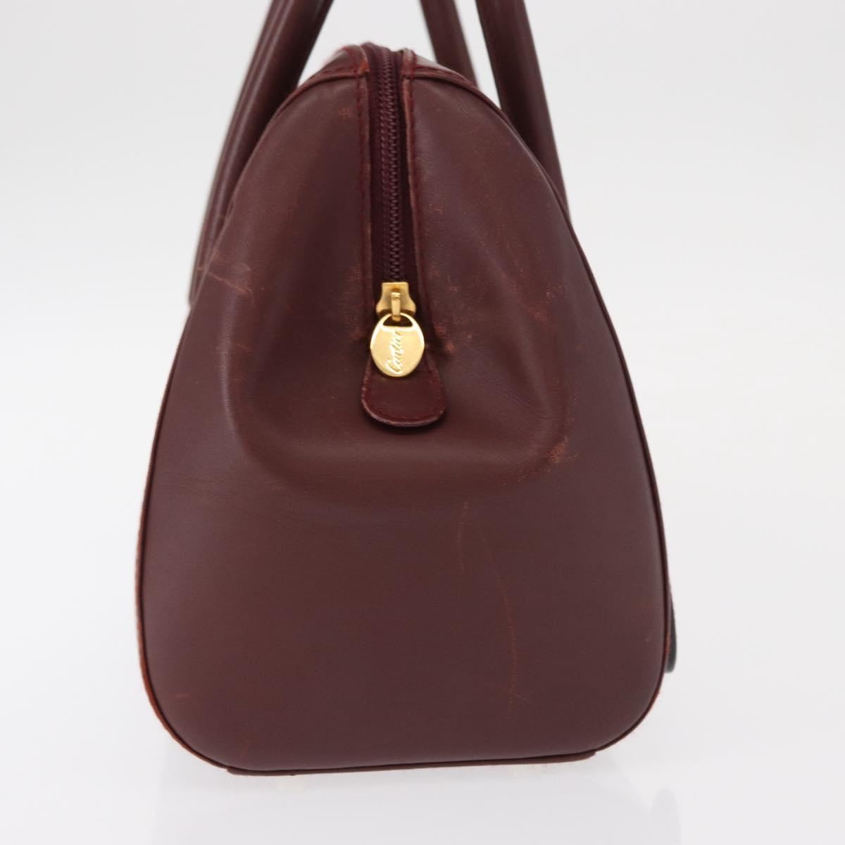 Cartier Must De Cartier Leather Burgundy Leather Handbag (Authentic  )
