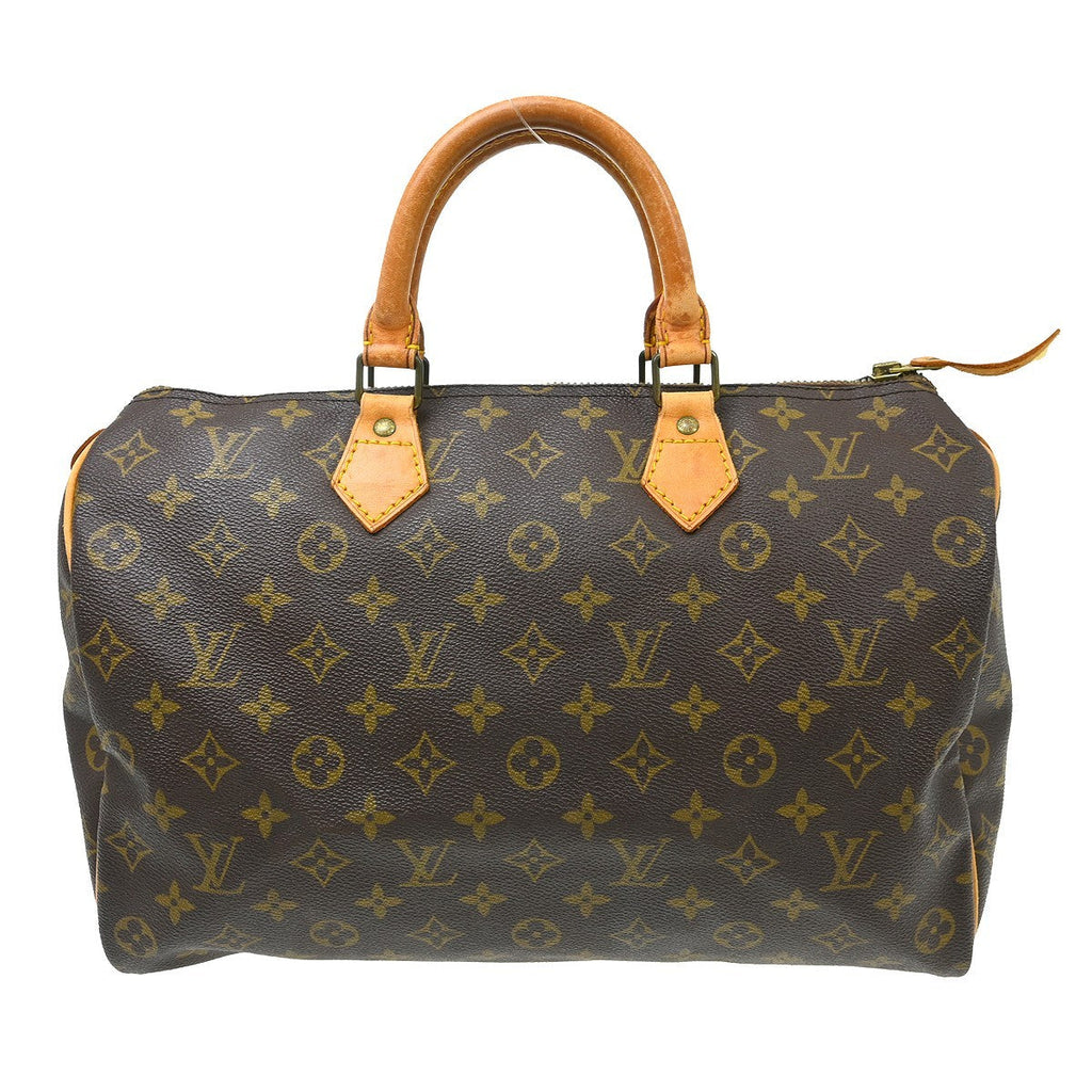 Louis Vuitton Speedy Handbag Monogram Canvas Brown Canvas Handbag ( )