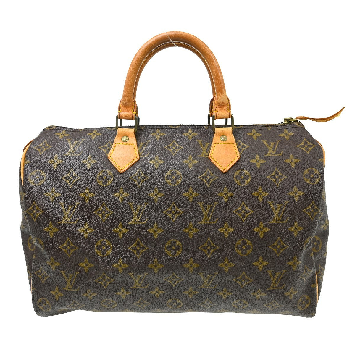 Louis Vuitton Speedy Handbag Monogram Canvas Brown Canvas Handbag ( )