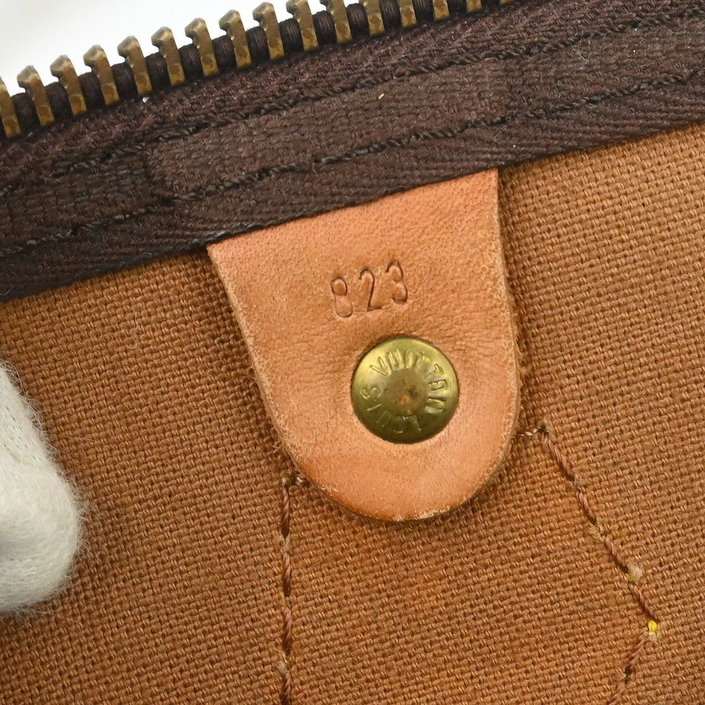 Louis Vuitton Speedy Handbag Monogram Canvas Brown Canvas Handbag ( )