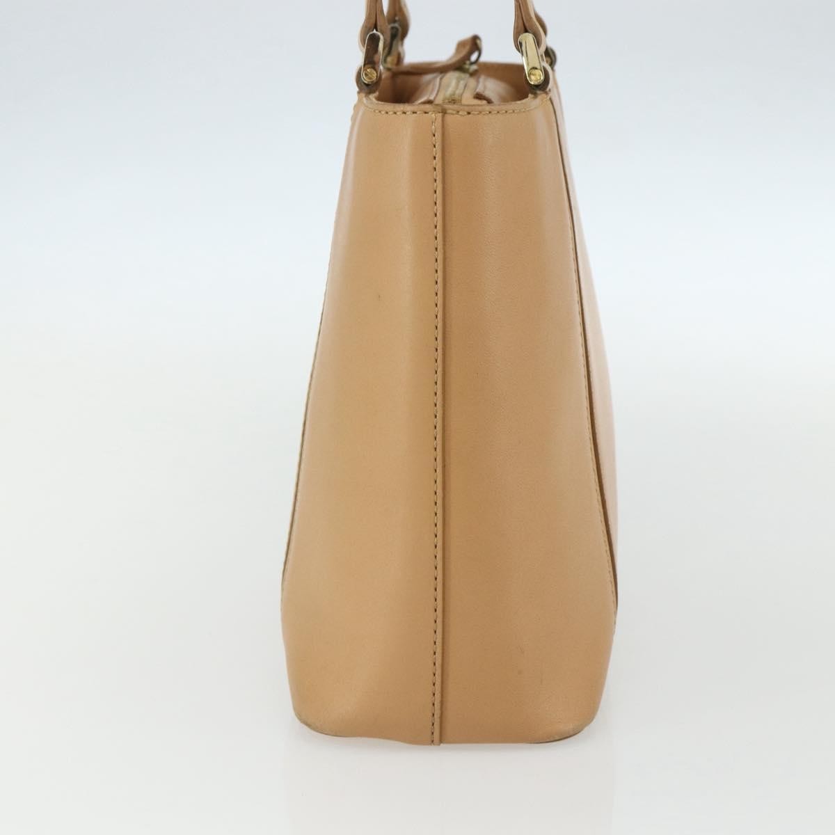 Burberry Vintage Handbag Leather Beige Leather Handbag (Authentic  )