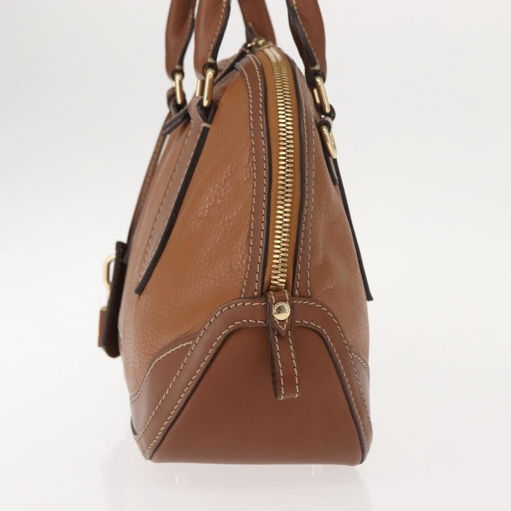 Burberry Orchard Bag Smooth Leather Brown Leather Handbag (Authentic  )
