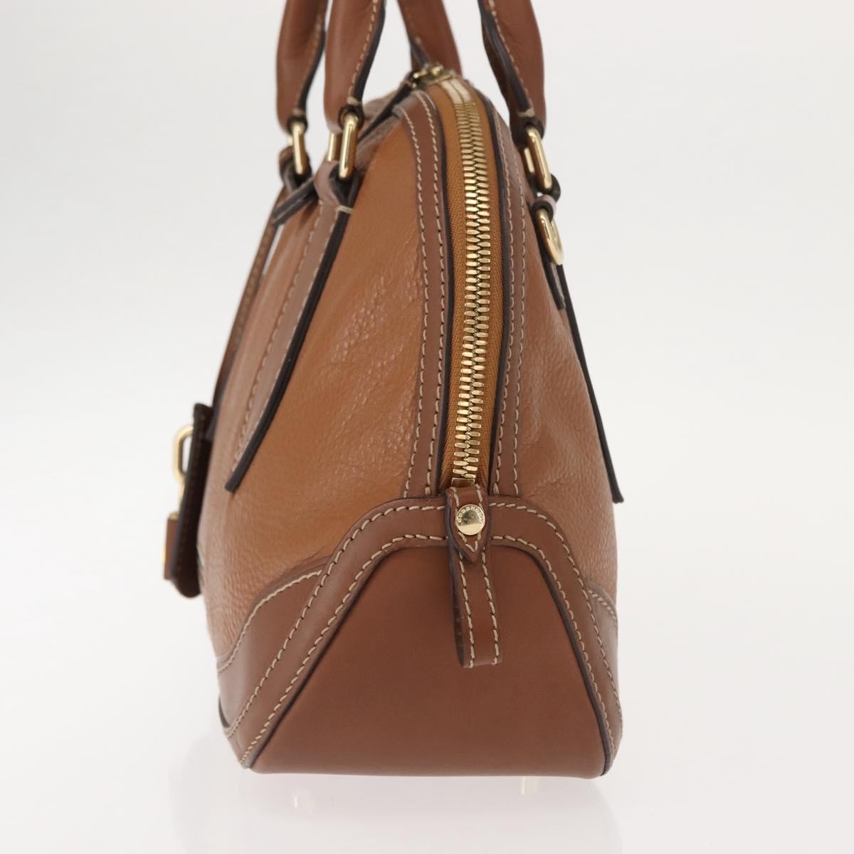 Burberry Orchard Bag Smooth Leather Brown Leather Handbag (Authentic  )