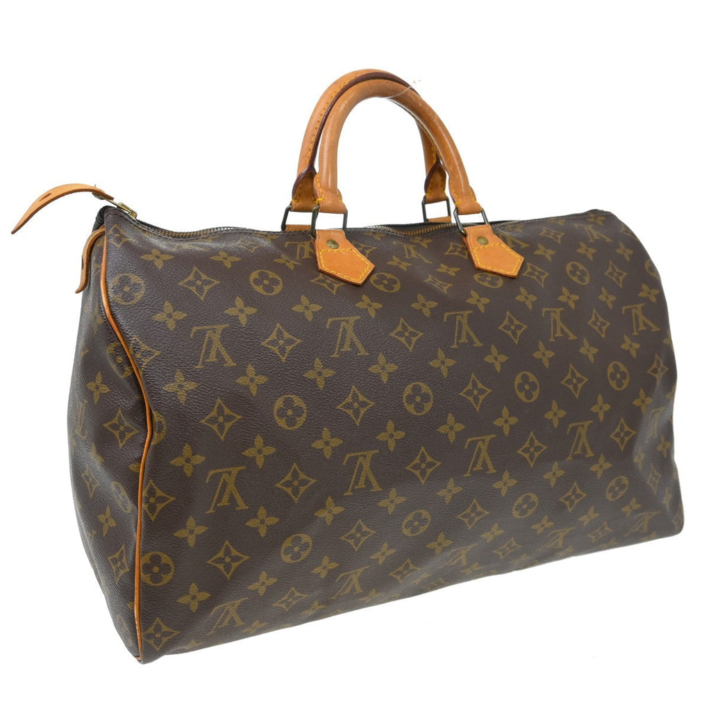 Louis Vuitton Speedy Handbag Monogram Canvas Brown Canvas Handbag ( )