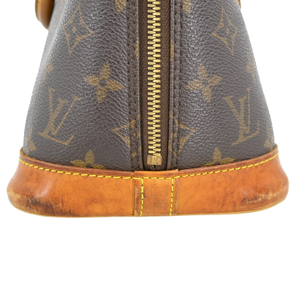 Louis Vuitton Alma Handbag Monogram Canvas Brown Canvas Handbag ( )