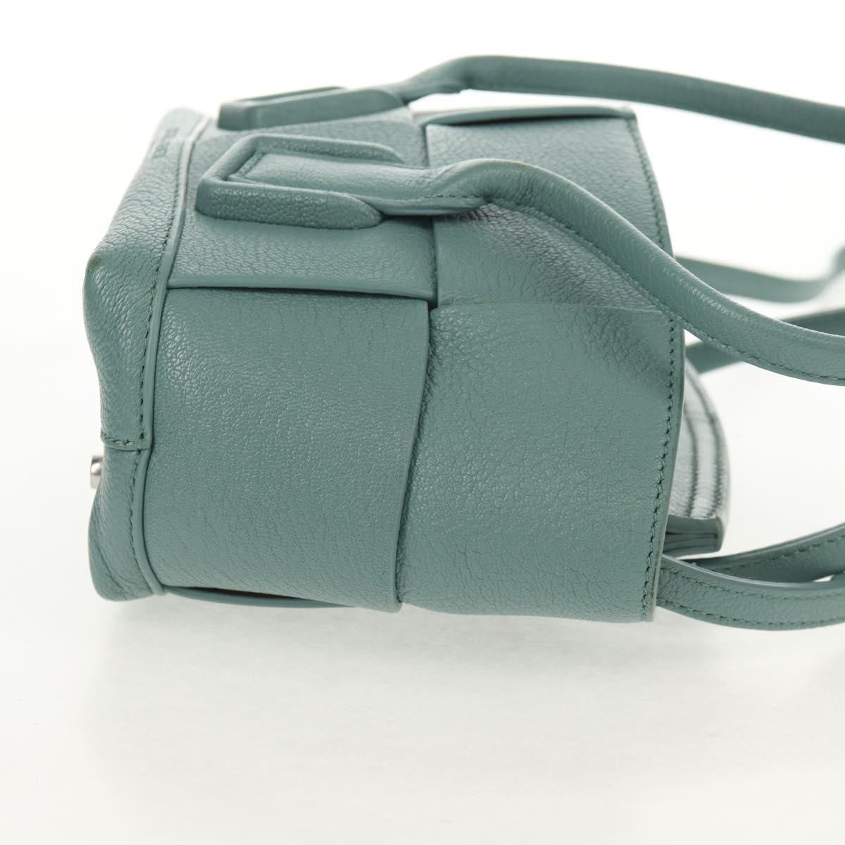 Bottega Veneta Arco Bag Maxi Intrecciato Leather Green Leather Handbag (Authentic  )