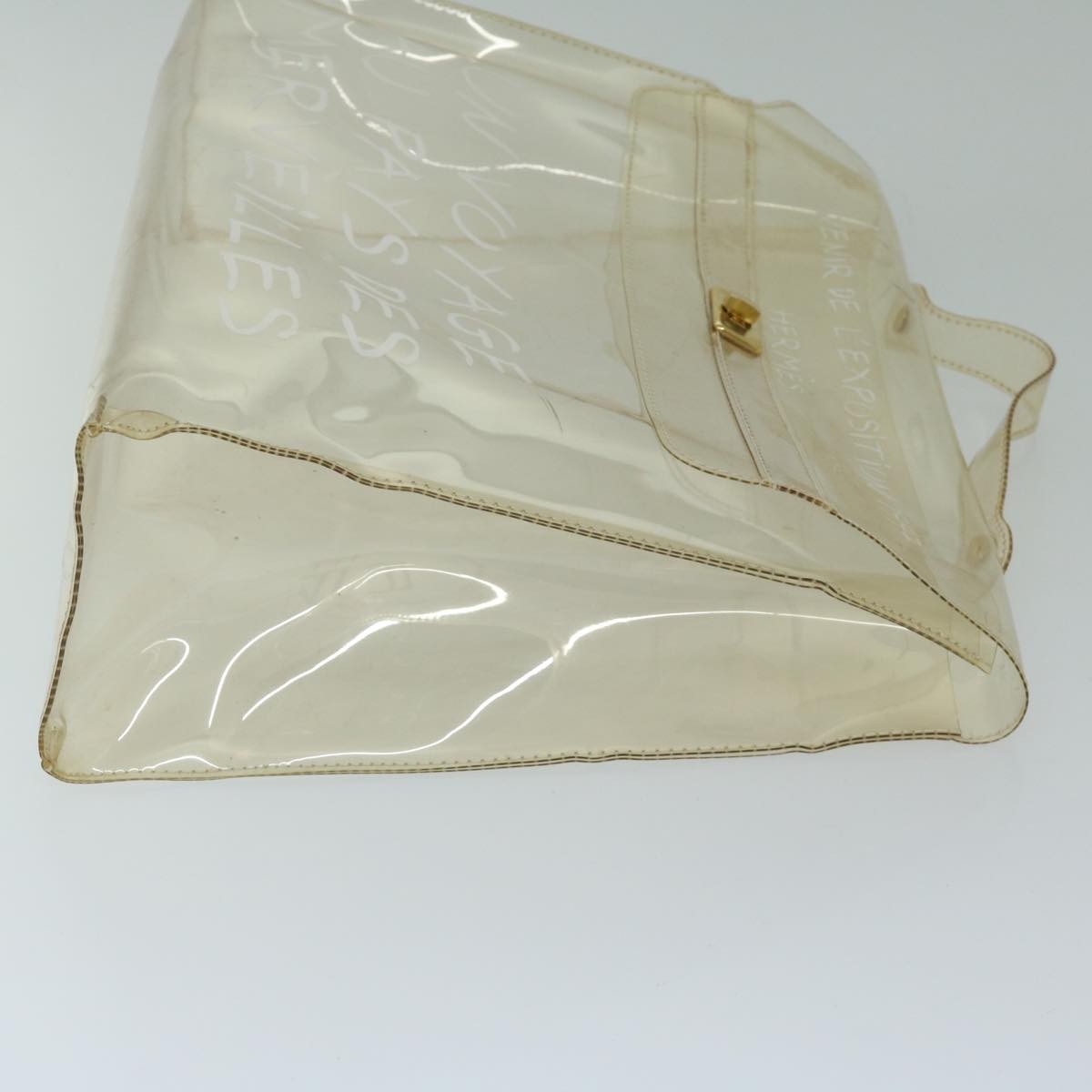 Hermes Kelly Souvenir Bag Vinyl Clear Plastic Handbag (Authentic  )