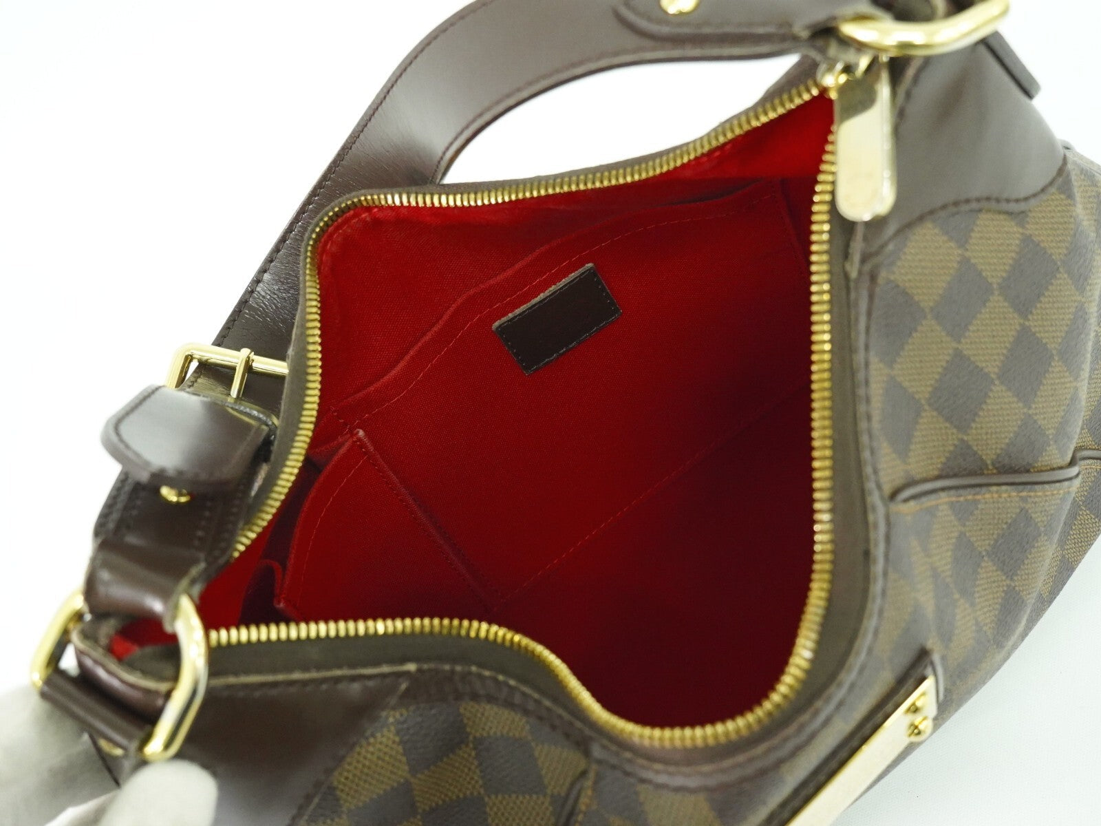 Louis Vuitton Thames Handbag Damier Brown Canvas Bag (Authentic  )