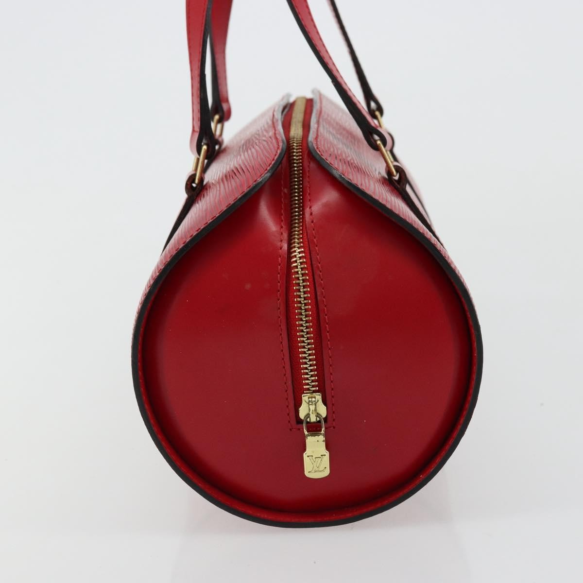 Louis Vuitton Soufflot Tote Epi Leather Red Leather Handbag ( )