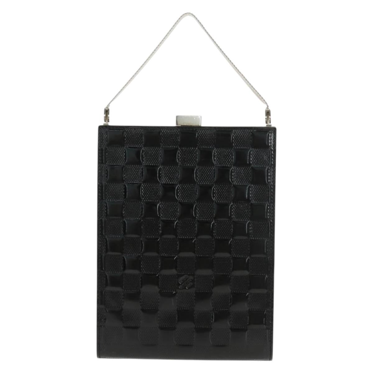 Louis Vuitton Saint Ange Handbag Damier Vernis Black Patent_Leather Handbag (Authentic  )