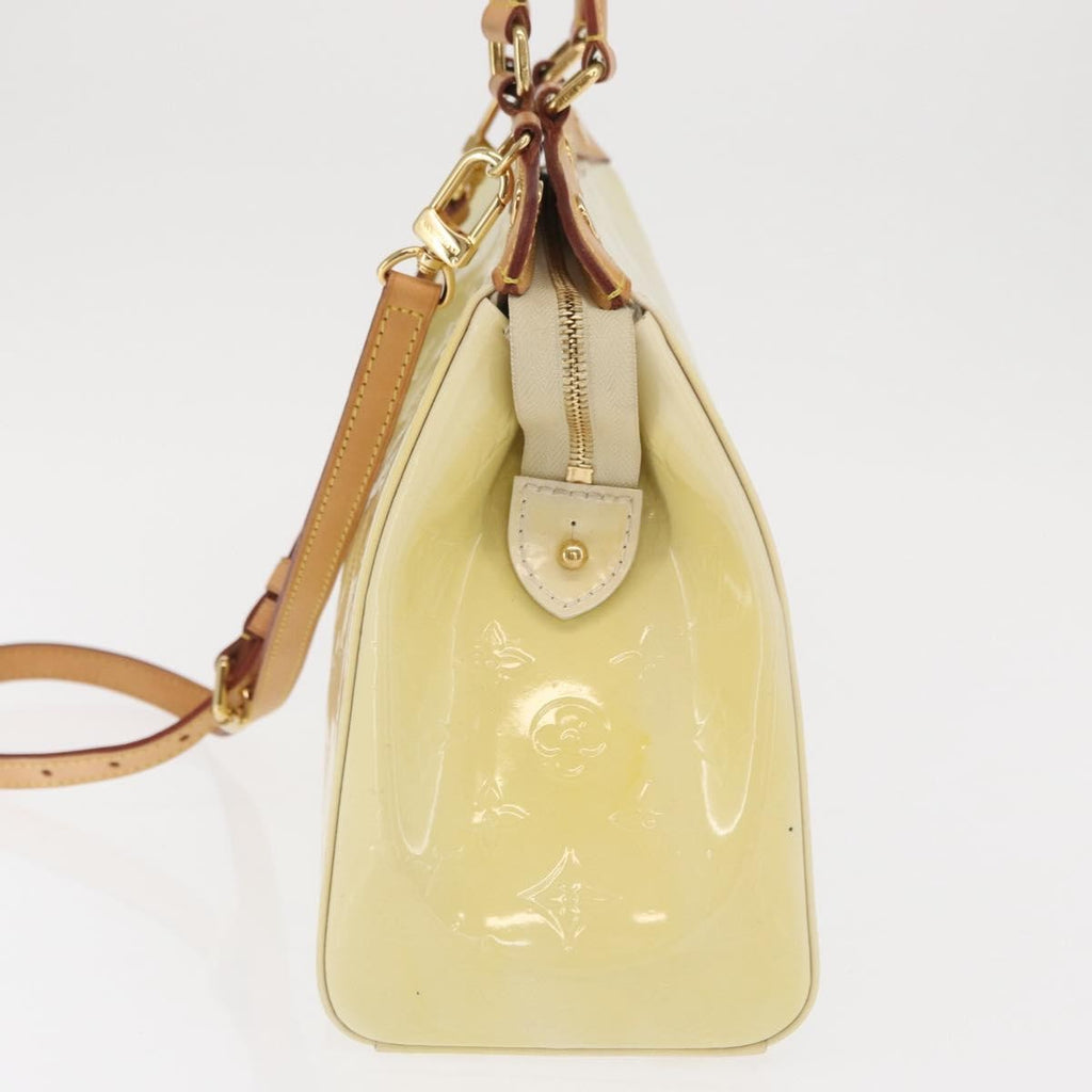 Louis Vuitton Brea Handbag Monogram Vernis Beige Patent_Leather Handbag (Authentic  )