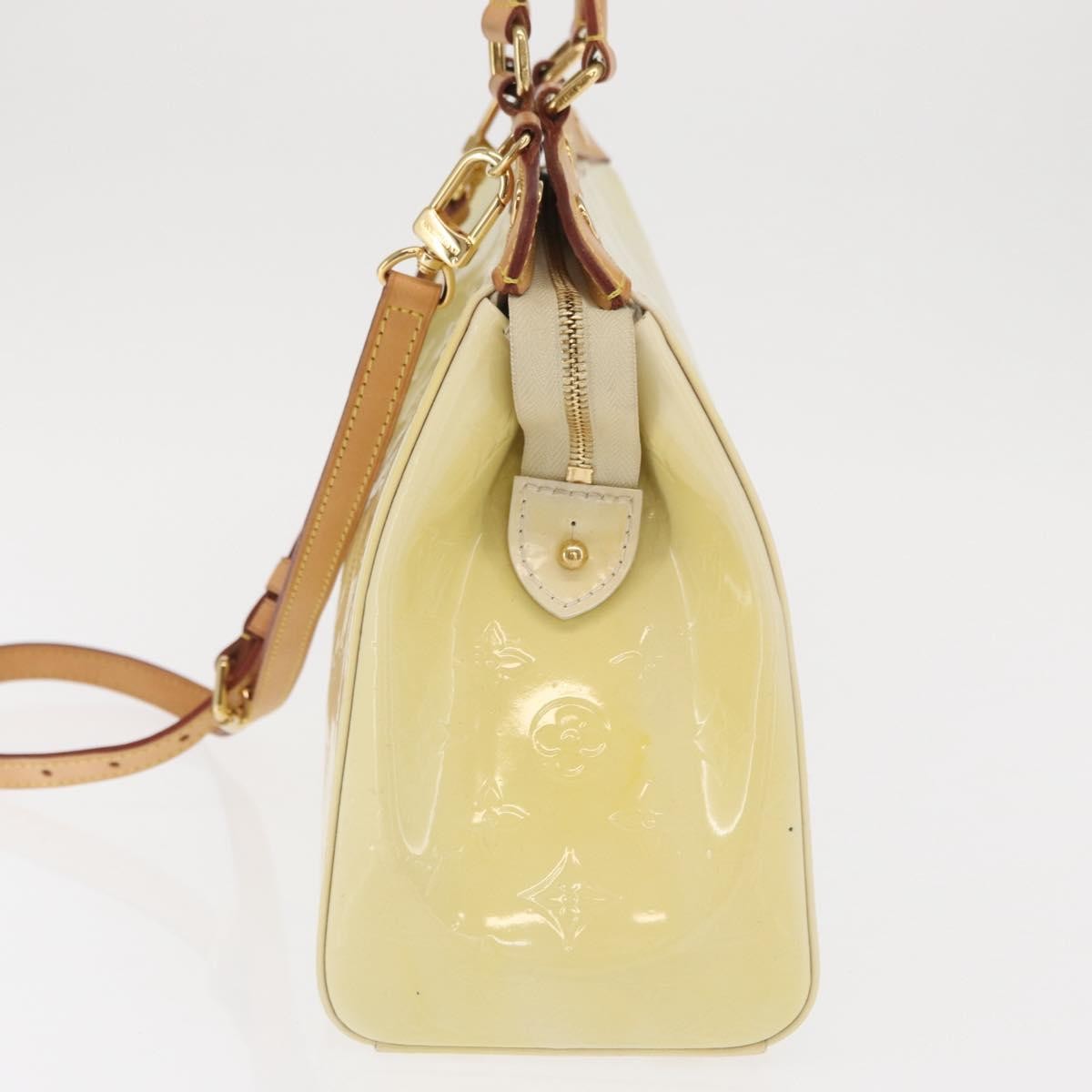 Louis Vuitton Brea Handbag Monogram Vernis Beige Patent_Leather Handbag (Authentic  )