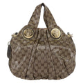 Gucci Hysteria Convertible Top Handle Bag Gg Coated Canvas Beige Canvas Handbag (Authentic  )