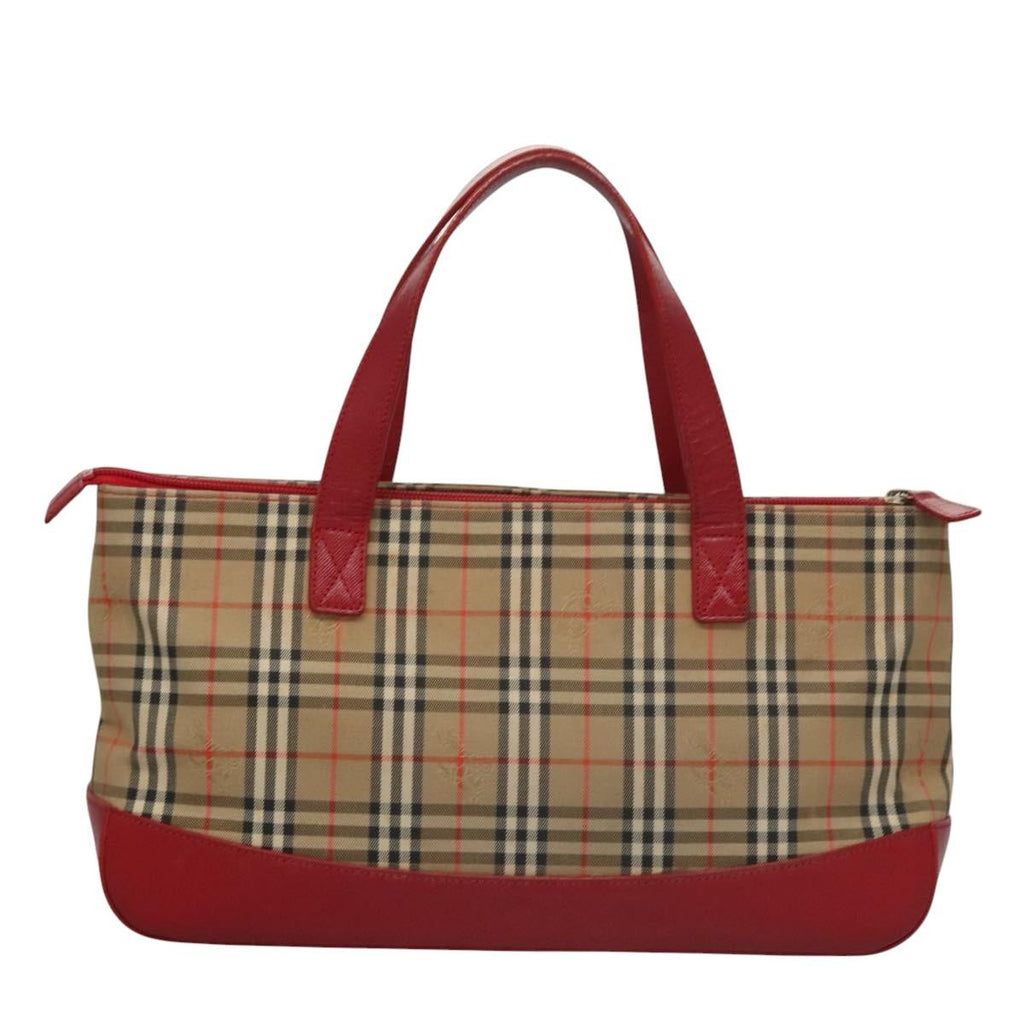 Burberry Nova Check Handbag Nova Check Canvas And Leather Beige Canvas Handbag (Authentic  )