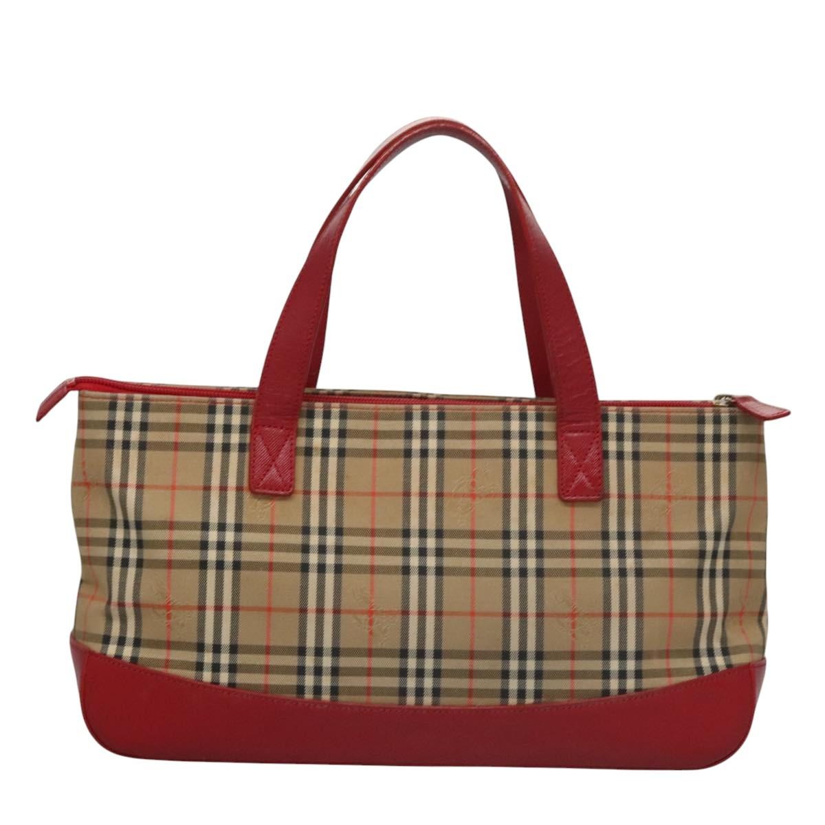 Burberry Nova Check Handbag Nova Check Canvas And Leather Beige Canvas Handbag (Authentic  )