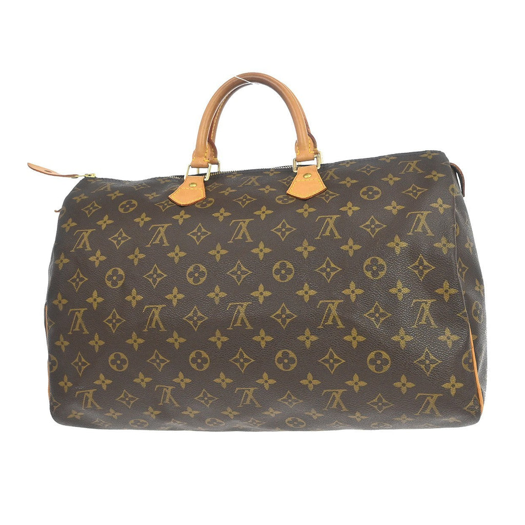Louis Vuitton Speedy Handbag Monogram Canvas Brown Canvas Handbag ( )