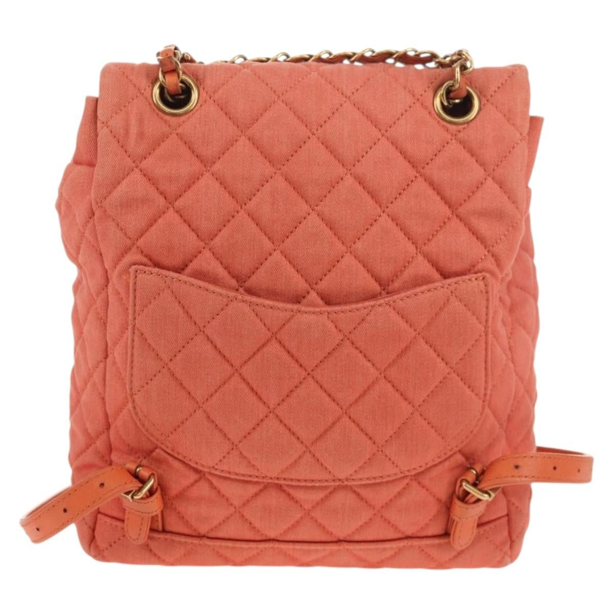Chanel Vintage Flap Backpack Denim Pink Denim_Jeans Backpack Bag ( )
