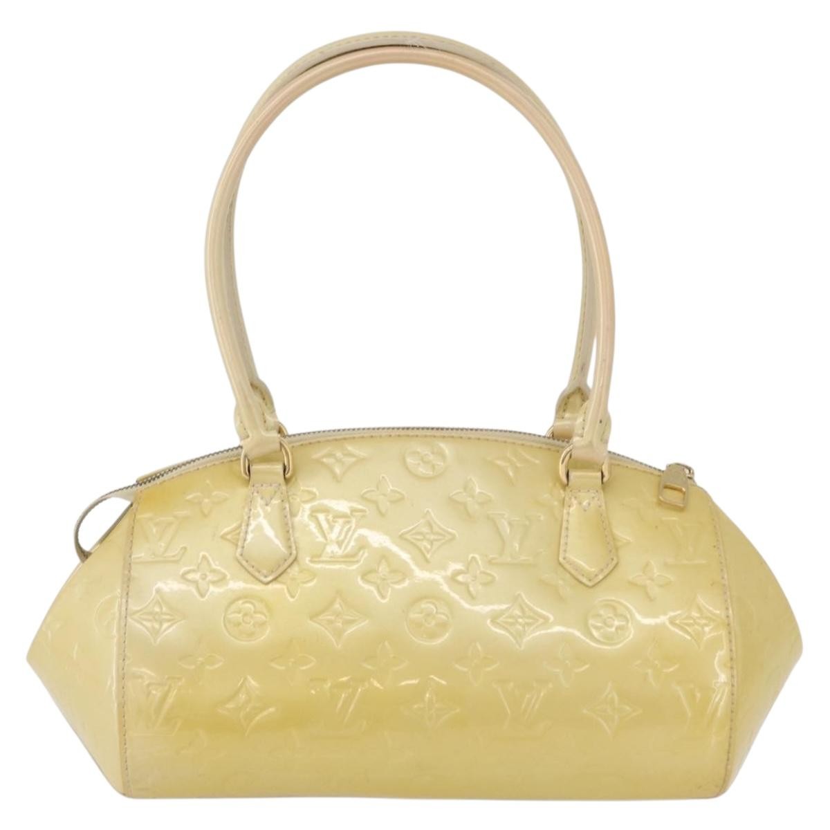 Louis Vuitton Sherwood Handbag Monogram Vernis Yellow Patent_Leather Handbag (Authentic  )