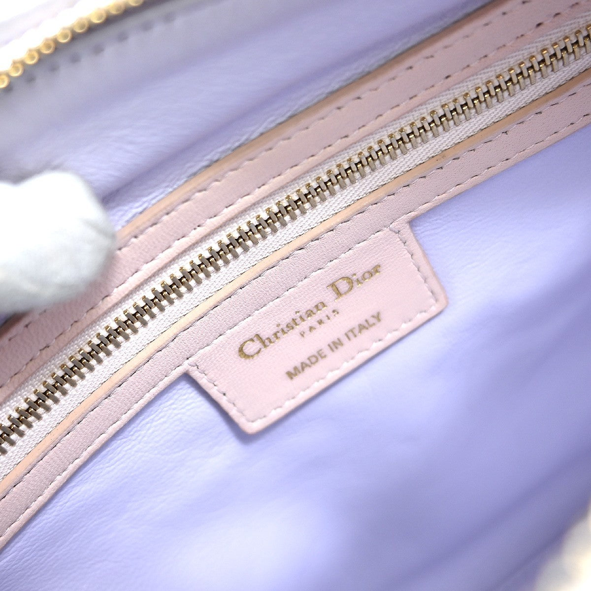 Christian Dior Lady Dior Bag Cannage Quilt Lambskin Pink Leather Handbag ( )