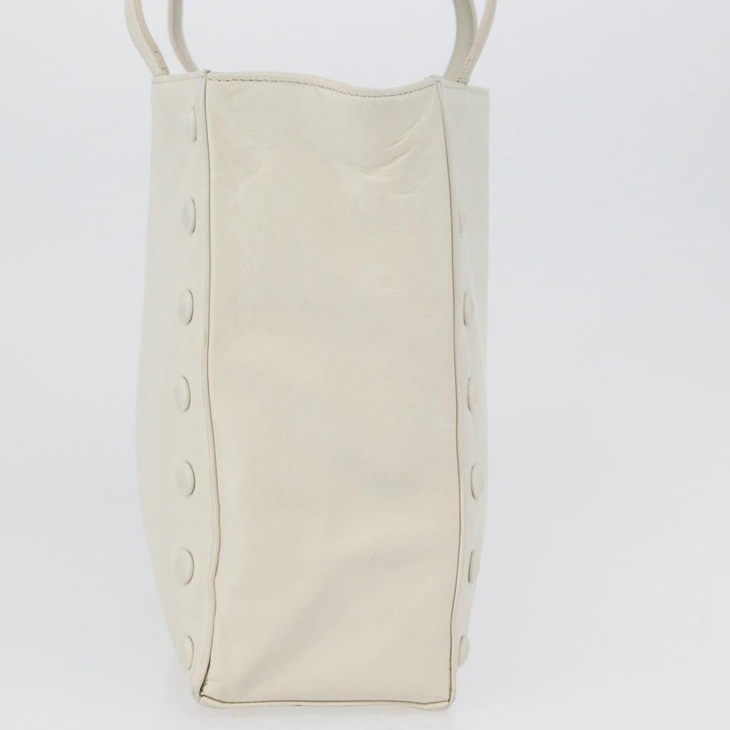 Celine Handbag Leather White Leather Handbag (Authentic  )
