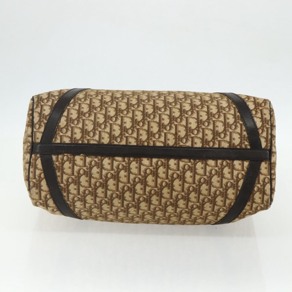 Christian Dior Vintage Trotter Boston Bag Diorissimo Canvas Beige Canvas Handbag ( )