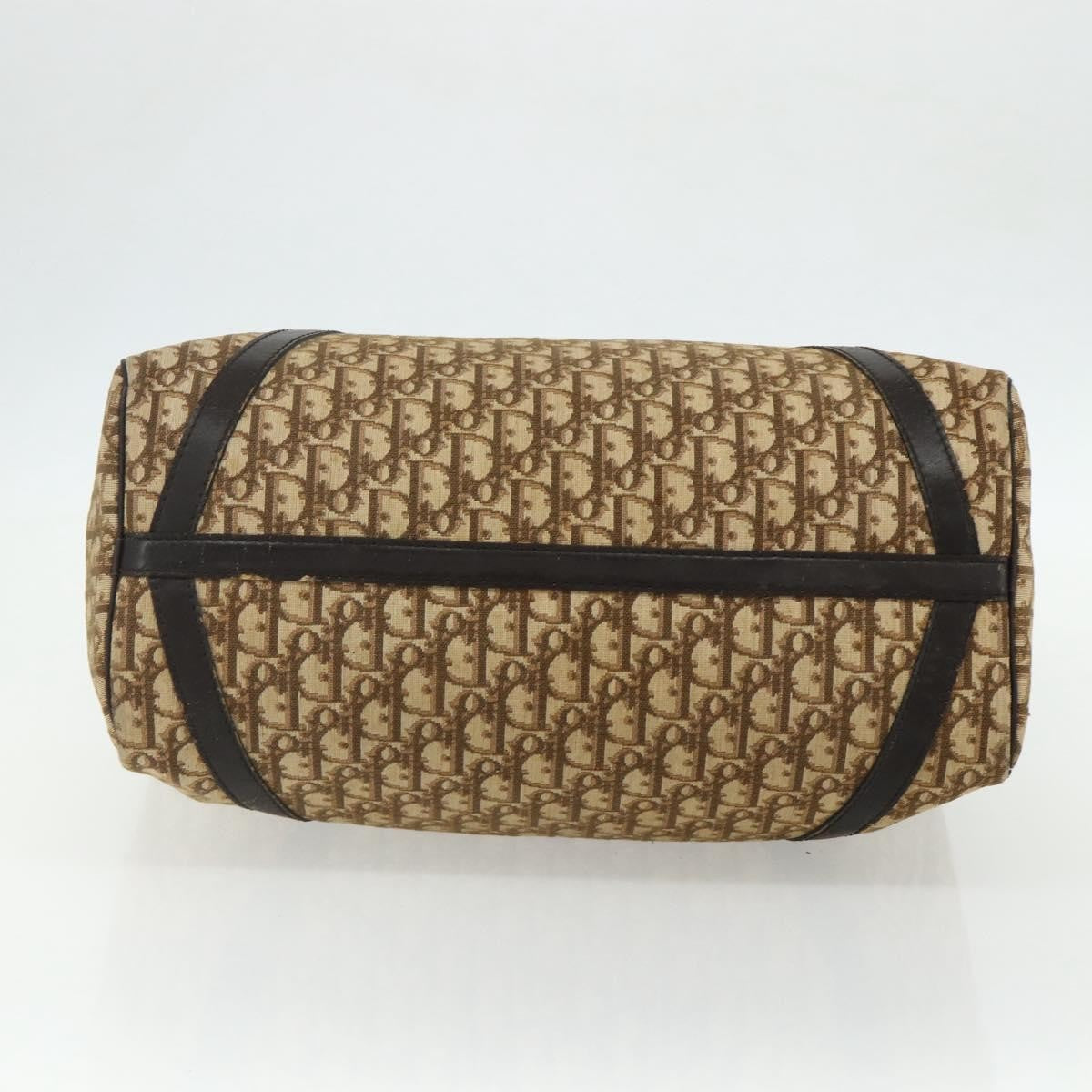 Christian Dior Vintage Trotter Boston Bag Diorissimo Canvas Beige Canvas Handbag ( )
