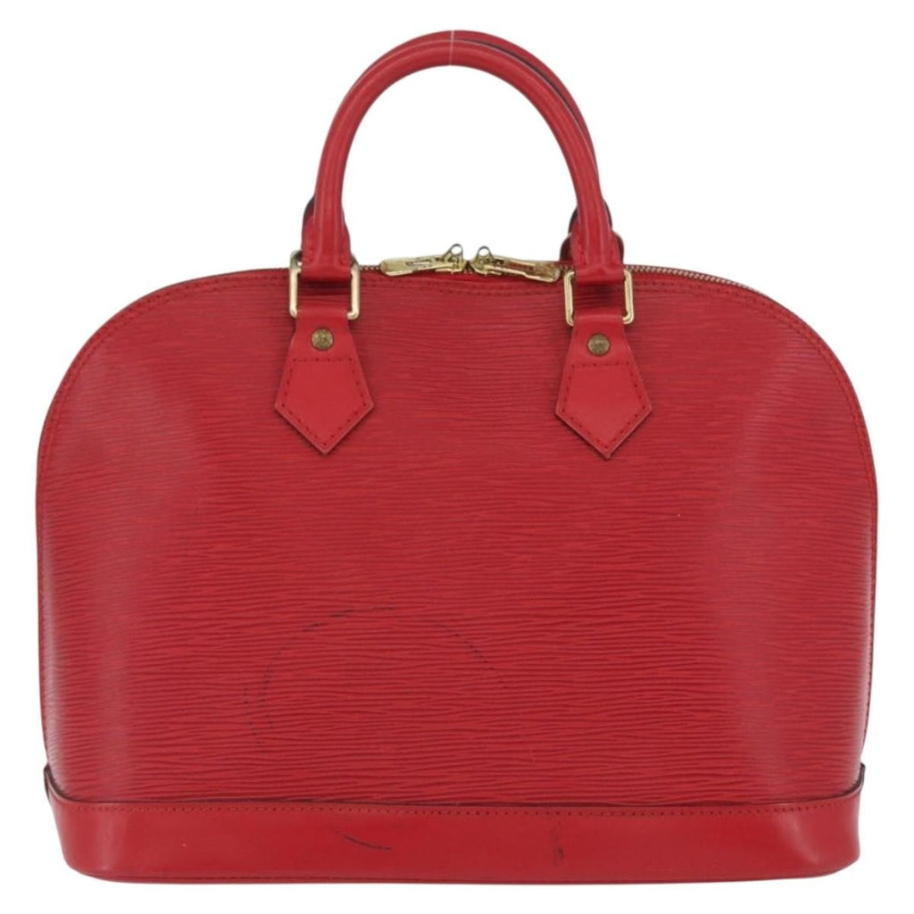 Louis Vuitton Alma Handbag Epi Leather Red Leather Handbag (Authentic  )