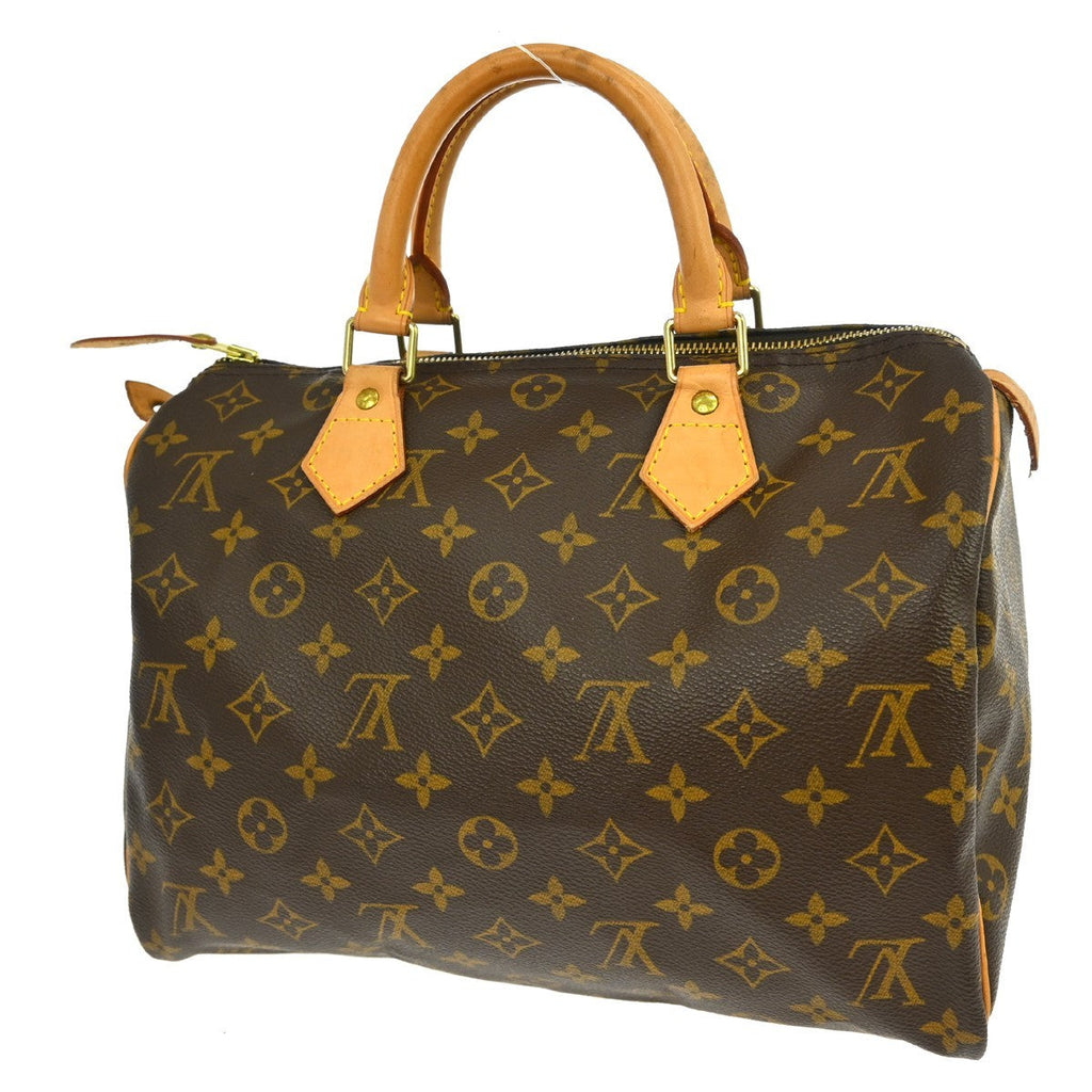 Louis Vuitton Speedy Handbag Monogram Canvas Brown Canvas Handbag ( )