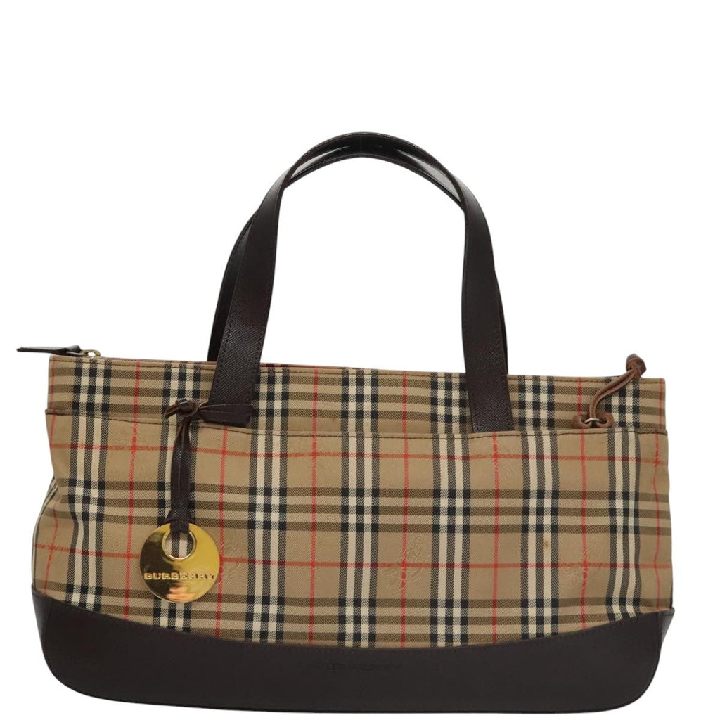 Burberry Nova Check Handbag Nova Check Canvas And Leather Beige Canvas Handbag (Authentic  )