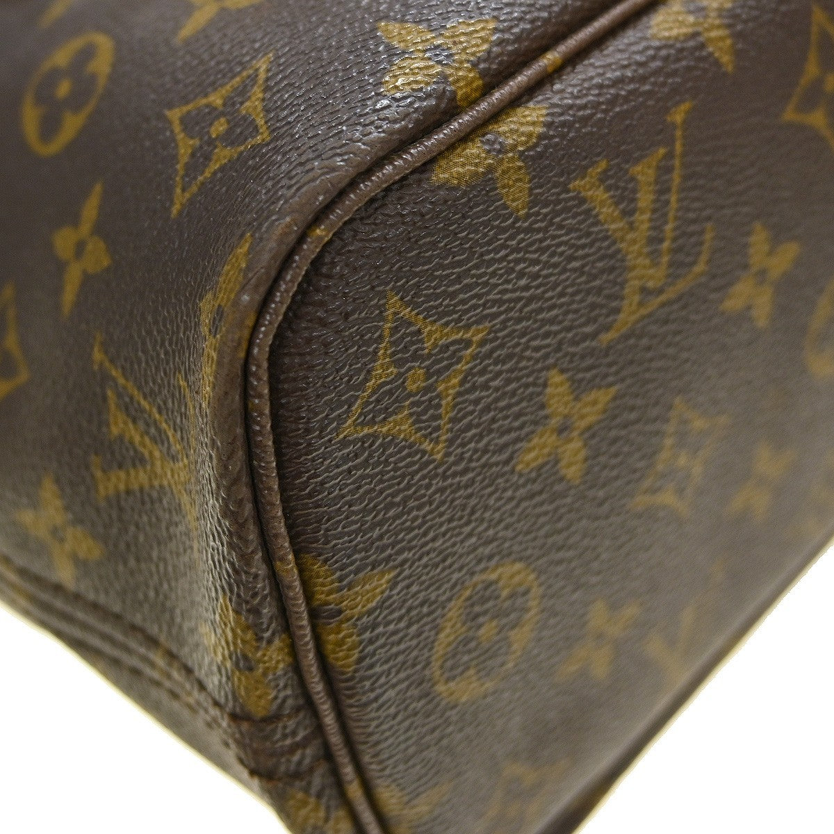 Louis Vuitton Neverfull Tote Monogram Canvas Brown Canvas Handbag ( )