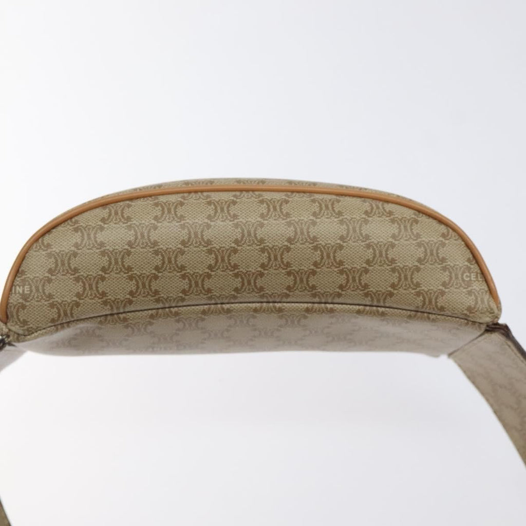 Celine Vintage Macadam Shoulder Bag Macadam Canva  Vinyl Beige Pvc,Canvas Backpack Bag ( )