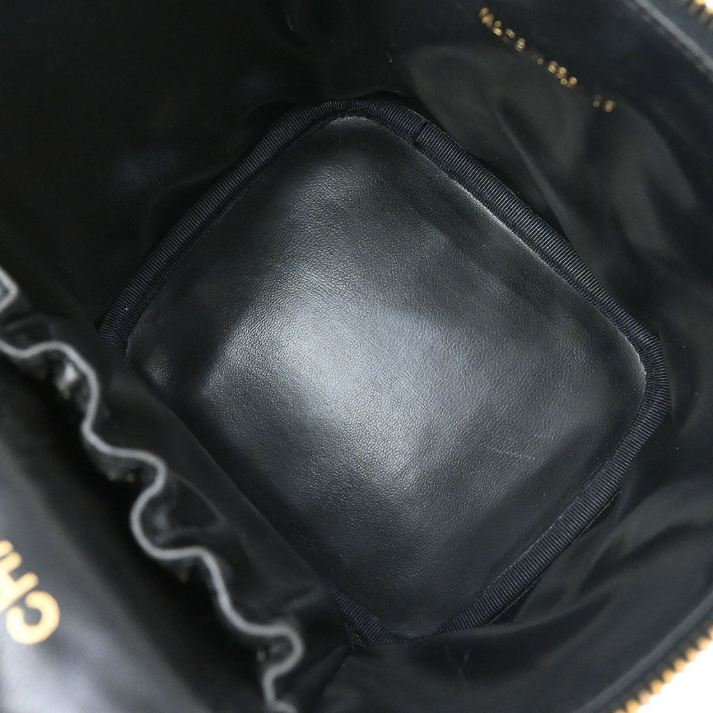Chanel Vintage Timeless Cosmetic Case Caviar Black Leather Handbag (Authentic  )