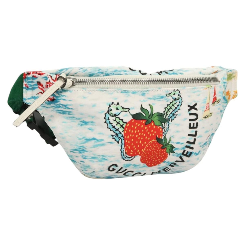 Gucci Merveilleux Belt Bag Printed Nylon White Nylon Bag (Authentic  )