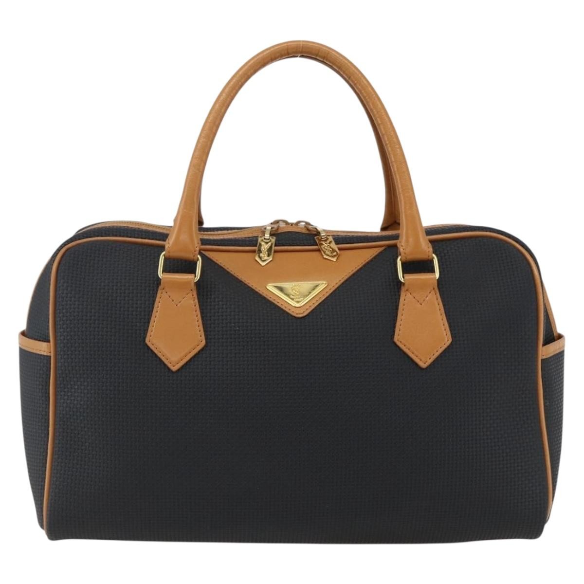 Saint Laurent Vintage Handbag Canvas Black Canvas Handbag (Authentic  )