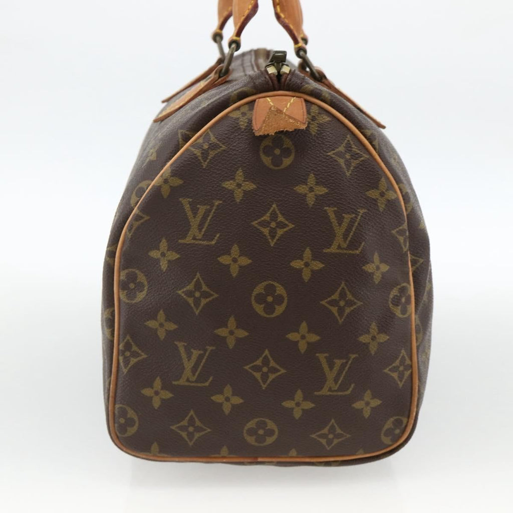 Louis Vuitton Speedy Handbag Monogram Canvas Brown Canvas Handbag ( )