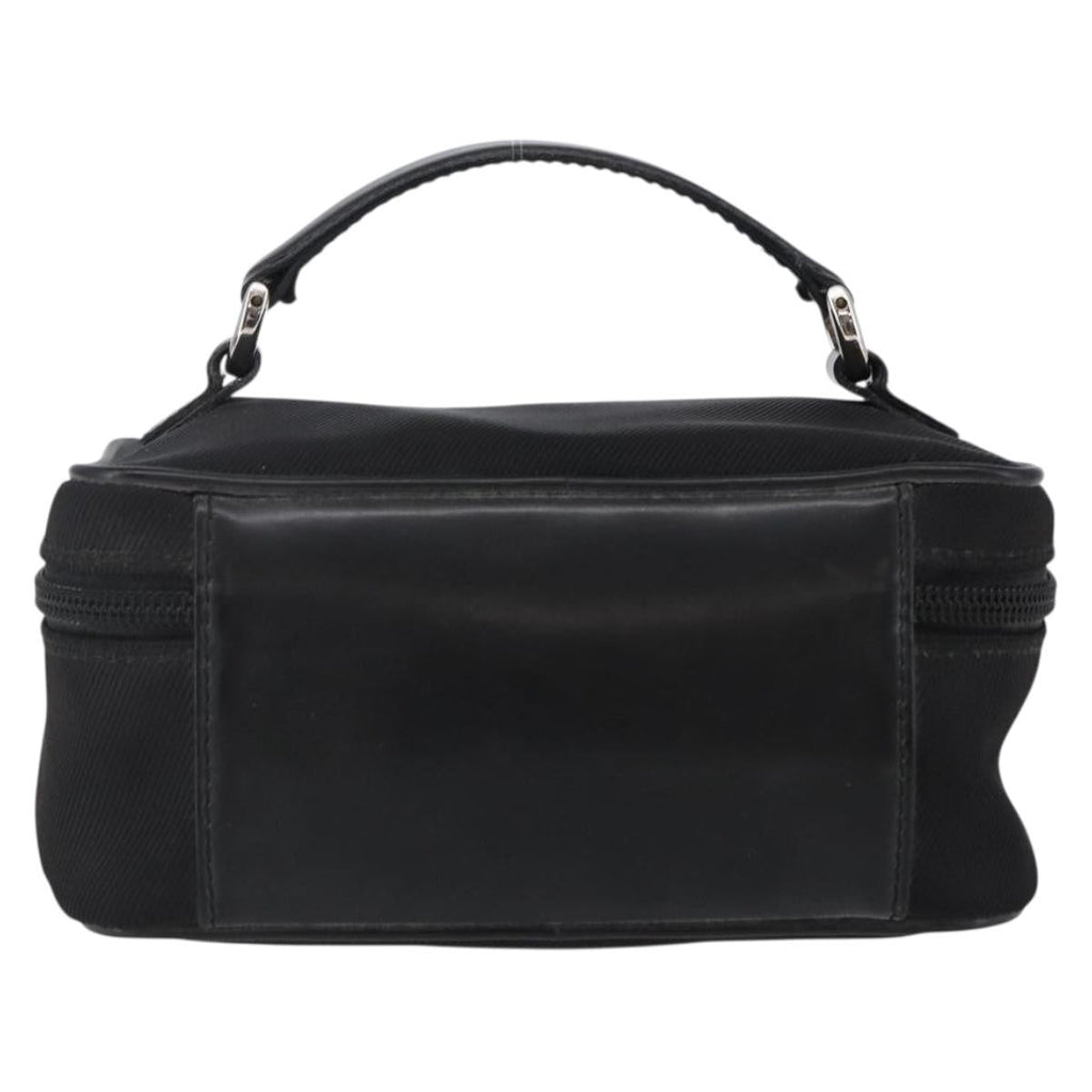 Gucci Vintage Bamboo Vanity Case Nylon Black Nylon Handbag ( )