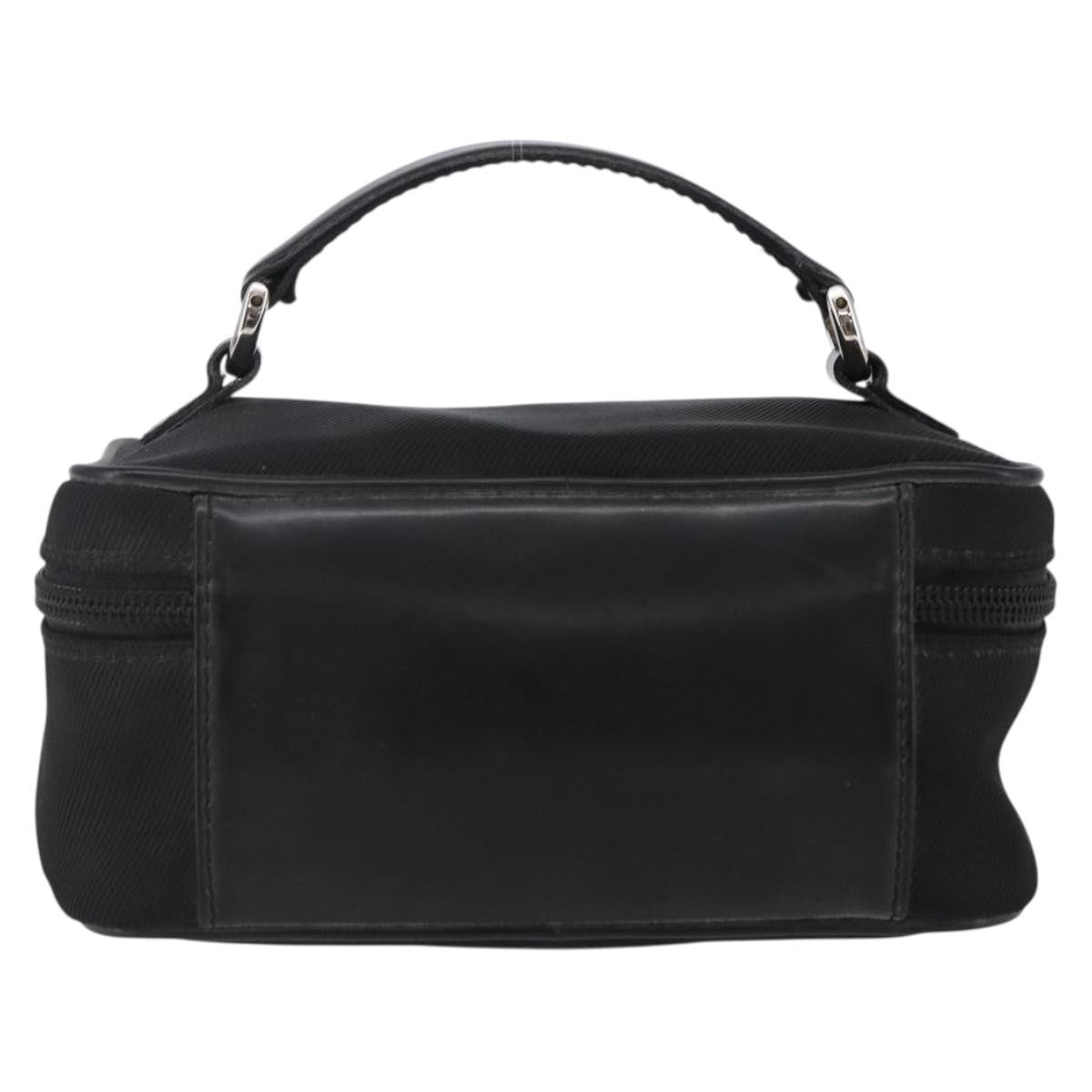 Gucci Vintage Bamboo Vanity Case Nylon Black Nylon Handbag ( )