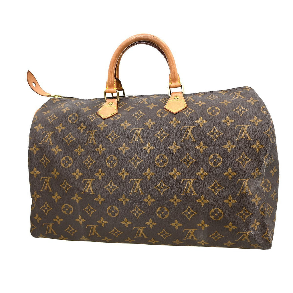 Louis Vuitton Speedy Handbag Monogram Canvas Brown Canvas Handbag ( )