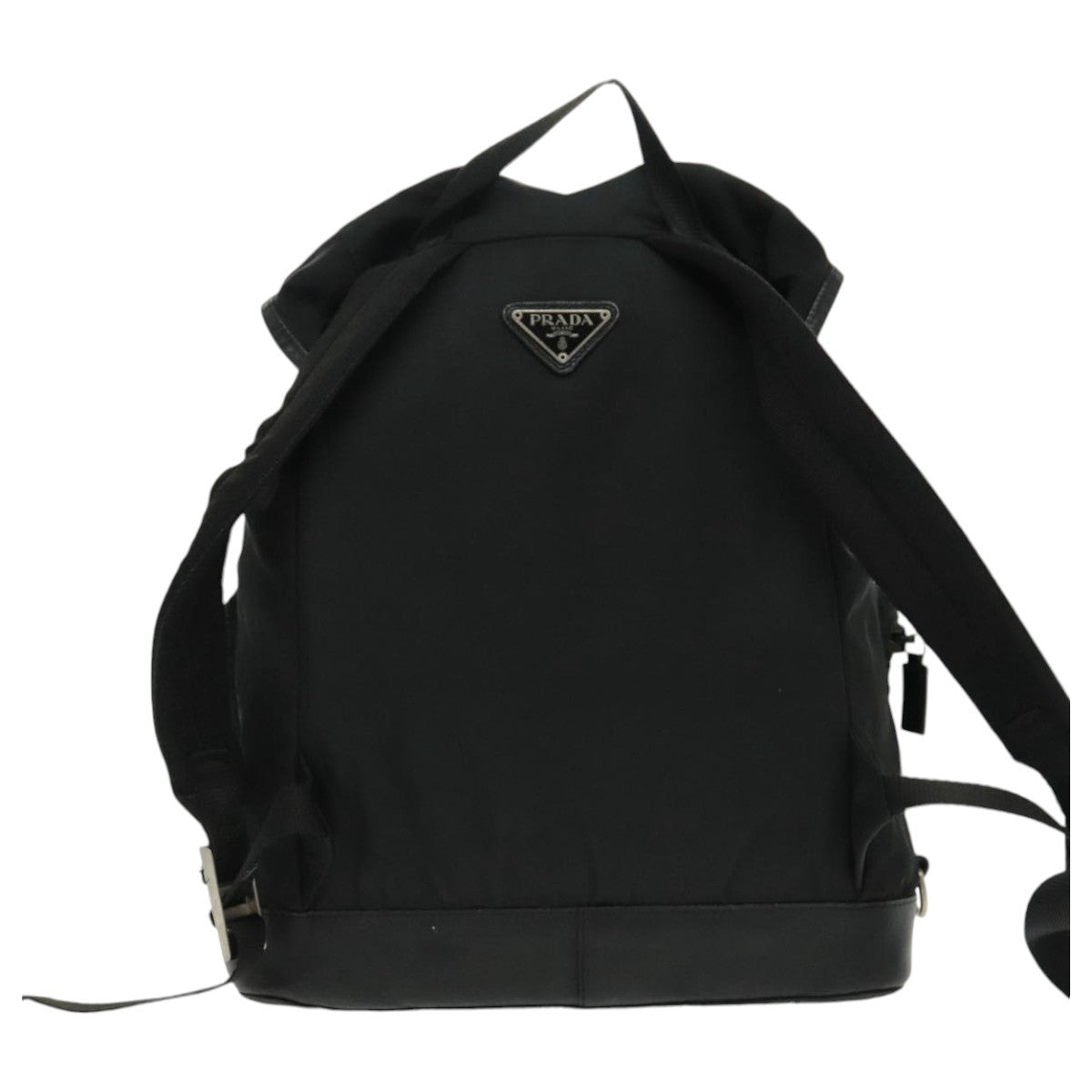 Prada Double Front Pocket Backpack Tessuto Black Nylon Backpack Bag (Authentic  )