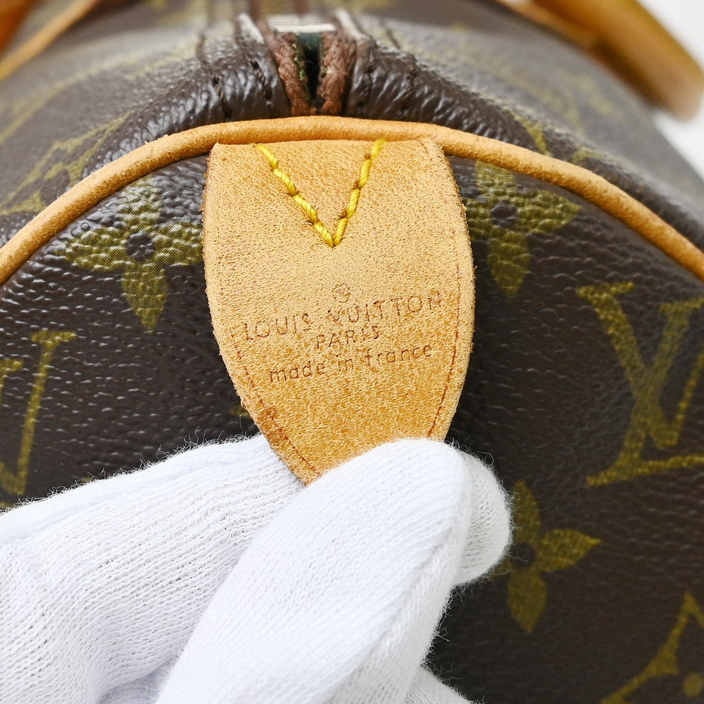 Louis Vuitton Speedy Handbag Monogram Canvas Brown Canvas Handbag ( )