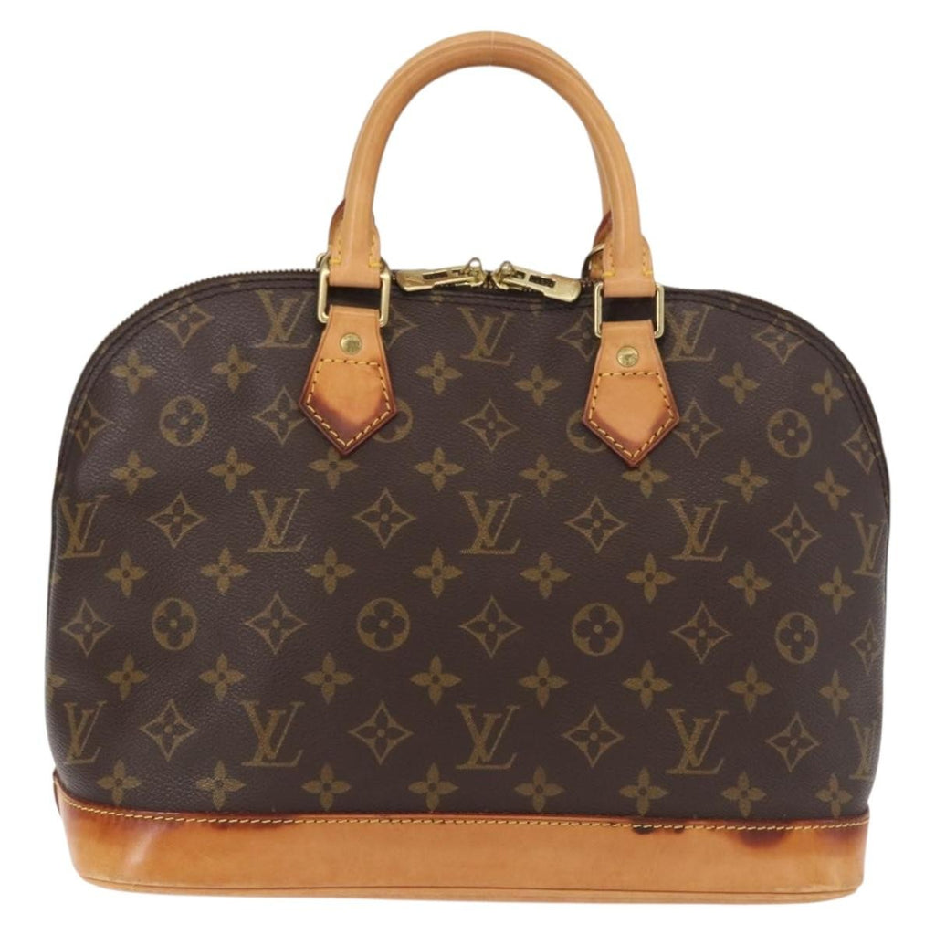 Louis Vuitton Alma Handbag Monogram Canvas Brown Canvas Handbag (Authentic  )