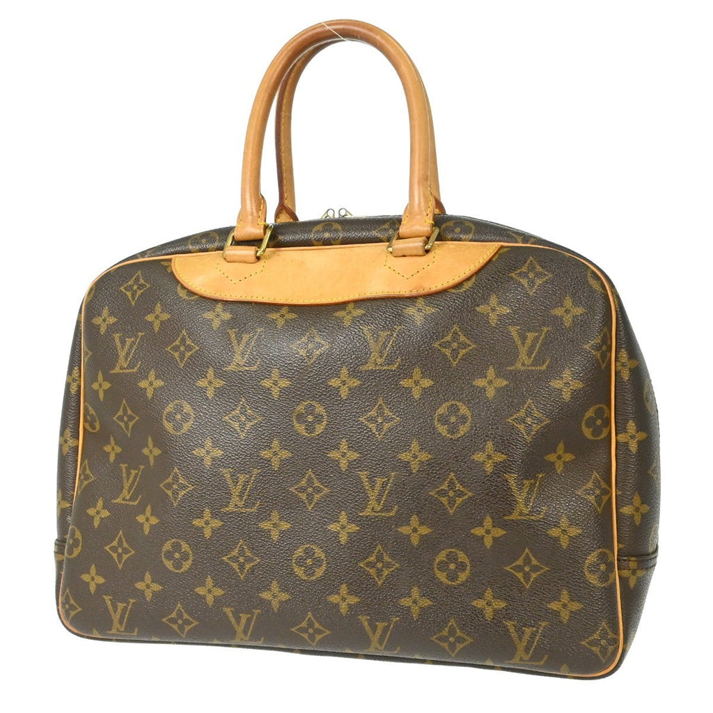 Louis Vuitton Deauville Handbag Monogram Canvas Brown Canvas Handbag ( )