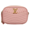Louis Vuitton New Wave Camera Bag Quilted Leather Pink Leather Bag (Authentic  )