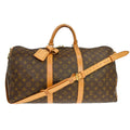 Louis Vuitton Keepall Bandouliere Bag Monogram Canvas Brown Canvas Handbag ( )