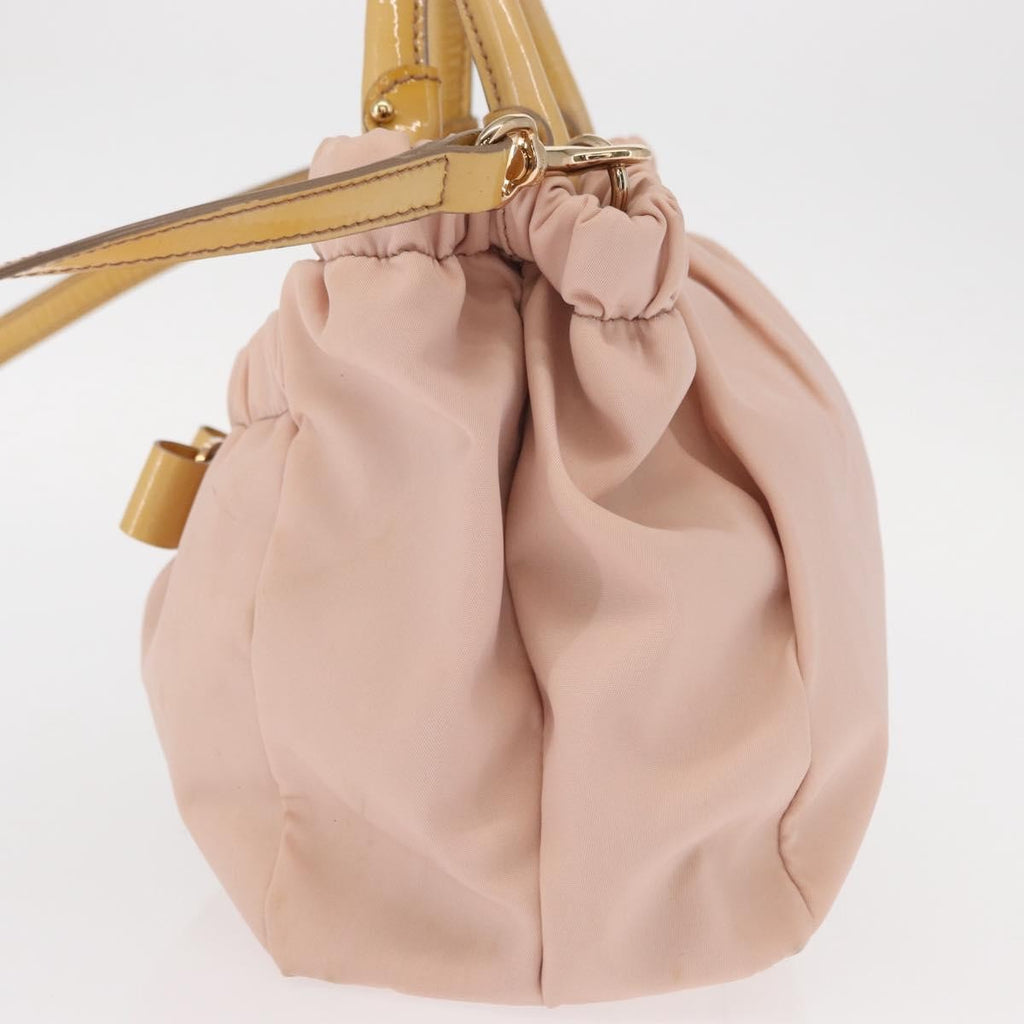 Salvatore Ferragamo Vala Handbag Nylon Pink Nylon Handbag (Authentic  )