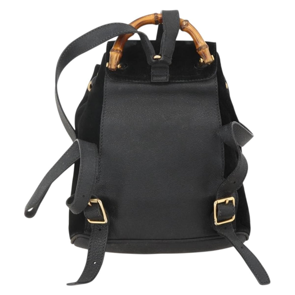 Gucci Gucci Bamboo Backpack Daim Black Denim_Jeans Backpack Bag (Authentic  )