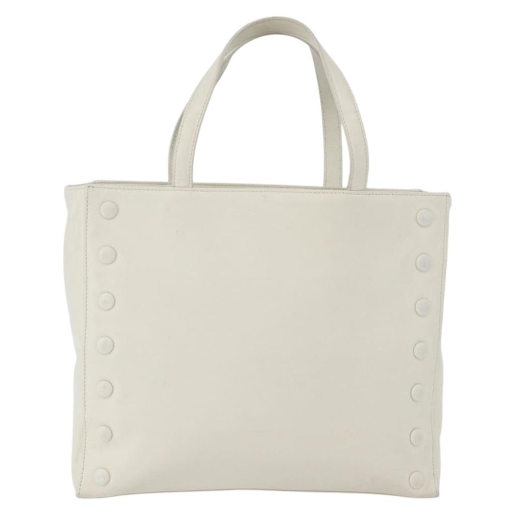 Celine Handbag Leather White Leather Handbag (Authentic  )
